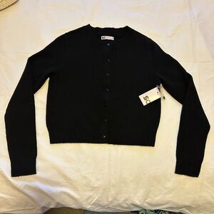 SO Women's Classic Black Cardigan size Medium NWT